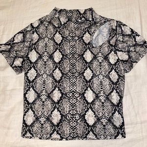 Cute snake skin print Crop Top
